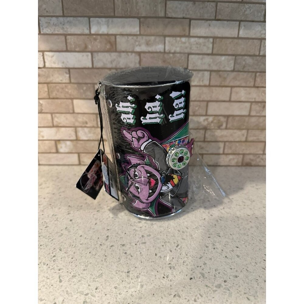 Nwt Vintage 1990’s Sesame Street Count Von Count Metal Canister Bag Purse
